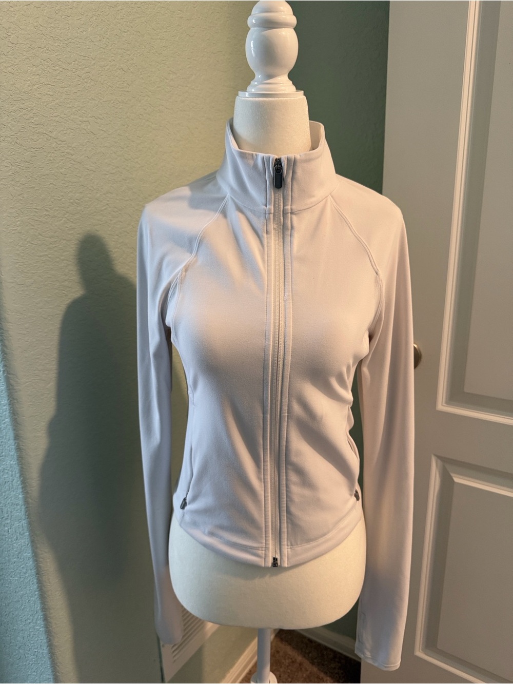 Athleta White Full-Zip Lightweight Jacket